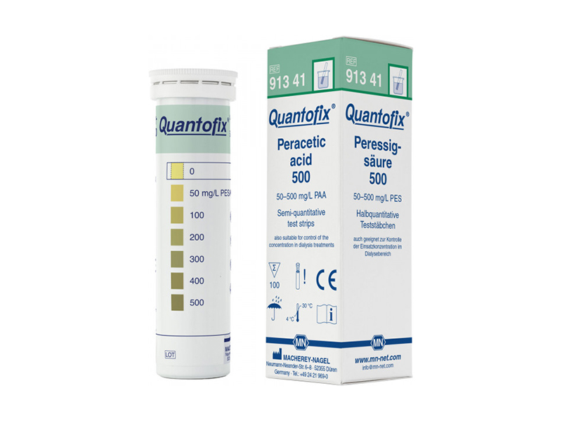 Semi-quantitative test strips QUANTOFIX Peracetic acid 500